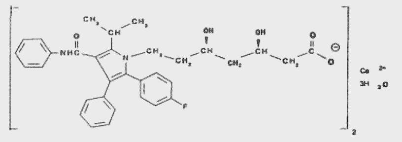Công thức cấu tạo Atorvastatin Calcium