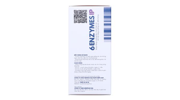 Siro 6 Enzymes IP tăng cường tiêu hóa, tăng đề kháng hộp 20 ống x 10ml