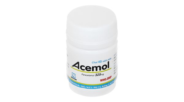 Acemol 325mg giảm đau, hạ sốt lọ 40 viên