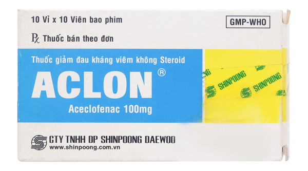 Aclon 100mg giảm đau và kháng viêm xương khớp (10 vỉ x 10 viên)