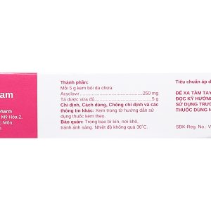 Acyclovir Stella Cream trị nhiễm virus Herpes simplex da tuýp 5g