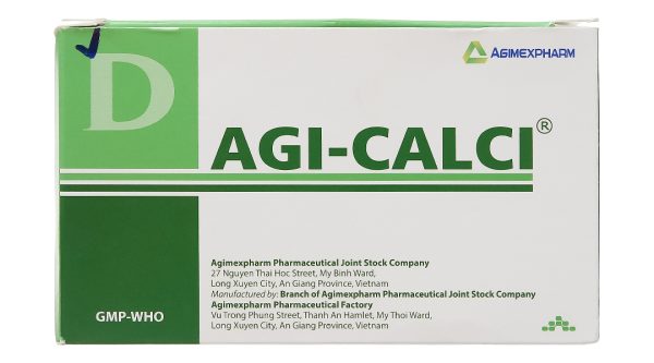 Agi-Calci bổ sung canxi, trị loãng xương (20 vỉ x 10 viên)