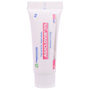 Agiclovir 5% trị các trường hợp nhiễm Herpes ở da và niêm mạc tuýp 5g