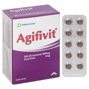 Agifivit phòng và điều trị bệnh thiếu máu do thiếu sắt và acid folic (10 vỉ x 10 viên)