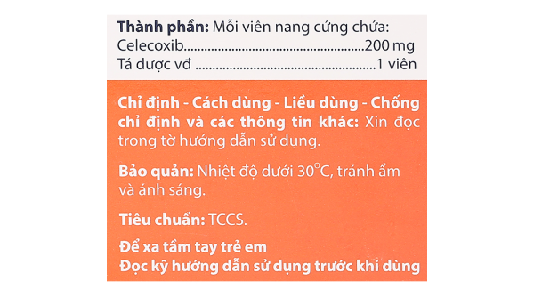 Agilecox 200 điều trị thoái hoá khớp, viêm khớp dạng thấp (2 vỉ x 10 viên)