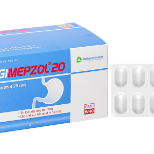 Agimepzol 20 trị loét dạ dày tá tràng, trào ngược (10 vỉ x 10 viên)