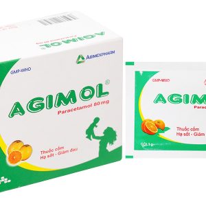 Thuốc cốm Agimol 80mg giảm đau, hạ sốt (30 gói x 1g)