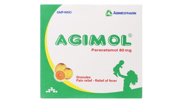 Thuốc cốm Agimol 80mg giảm đau, hạ sốt (30 gói x 1g)