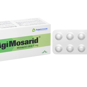 Agimosarid 5mg trị các triệu chứng dạ dày - ruột (6 vỉ x 10 viên)