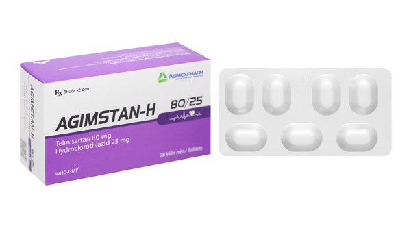 Agimstan-H 80/25 Agimexpharm trị tăng huyết áp vô căn (4 vỉ x 7 viên)