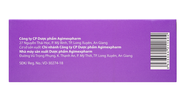 Agimstan-H 80/25 Agimexpharm trị tăng huyết áp vô căn (4 vỉ x 7 viên)