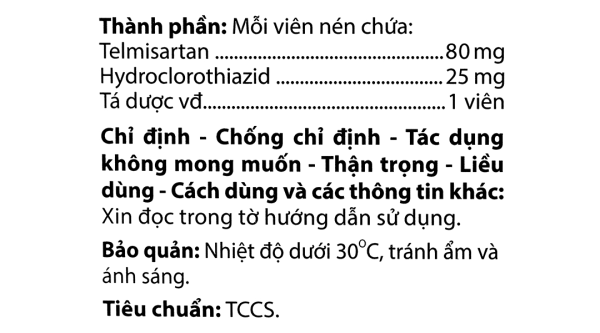 Agimstan-H 80/25 Agimexpharm trị tăng huyết áp vô căn (4 vỉ x 7 viên)