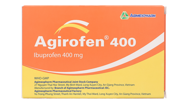 Agirofen 400mg giảm đau, chống viêm (3 vỉ x 10 viên)