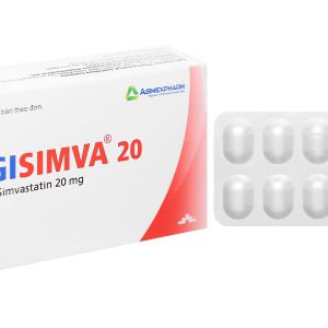 Agisimva® 20mg trị tăng cholesterol máu, làm chậm tiến triển xơ vữa (3 vỉ x 10 viên)