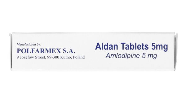 Aldan Tablets 5mg trị tăng huyết áp, dự phòng ở người đau thắt ngực (3 vỉ x 10 viên)