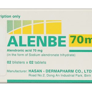 Alenbe 70mg trị loãng xương ở phụ nữ sau mãn kinh (2 vỉ x 2 viên)