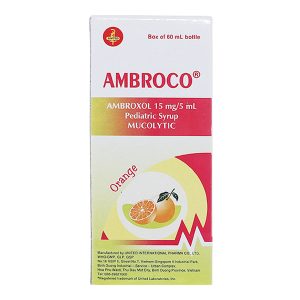 Siro Ambroco 15mg/5ml hỗ trợ tan đàm trong bệnh lý hô hấp chai 60ml