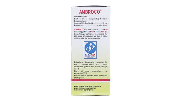 Siro Ambroco 15mg/5ml hỗ trợ tan đàm trong bệnh lý hô hấp chai 60ml