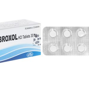 Ambroxol HCl Tablets 30mg long đờm, tiêu nhầy, trị bệnh đường hô hấp (10 vỉ x 10 viên)
