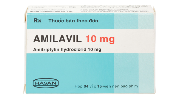 Amilavil 10mg trị trầm cảm, đau dây thần kinh, đái dầm ở trẻ lớn (4 vỉ x 15 viên)