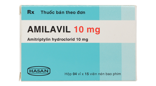 Amilavil 10mg trị trầm cảm, đau dây thần kinh, đái dầm ở trẻ lớn (4 vỉ x 15 viên)