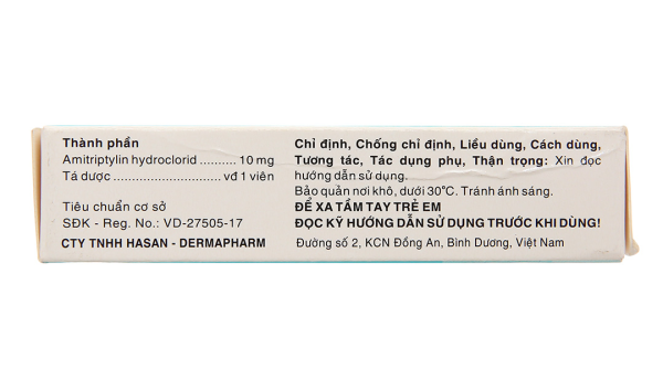 Amilavil 10mg trị trầm cảm, đau dây thần kinh, đái dầm ở trẻ lớn (4 vỉ x 15 viên)