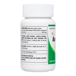 Viên ngậm Amoxicillin Domesco 250mg trị nhiễm trùng do vi khuẩn nhạy cảm lọ 100 viên