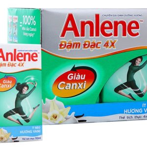 Sữa bột pha sẵn Anlene đậm đặc 4x giàu canxi hương vani (4 hộp x 125ml)