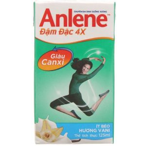 Sữa bột pha sẵn Anlene đậm đặc 4x giàu canxi hương vani (4 hộp x 125ml)