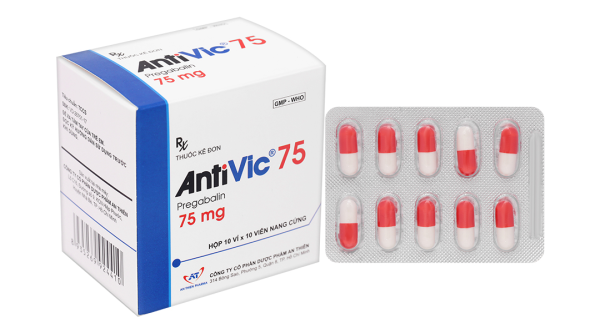 AntiVic 75 trị động kinh, rối loạn lo âu (10 vỉ x 10 viên)