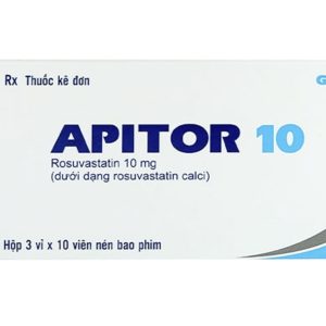Apitor 10 điều trị cholesterol cao, giúp hạ mỡ máu (3 vỉ x 10 viên)