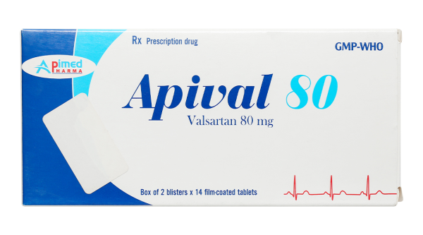 Apival 80 trị tăng huyết áp, suy tim (2 vỉ x 14 viên)