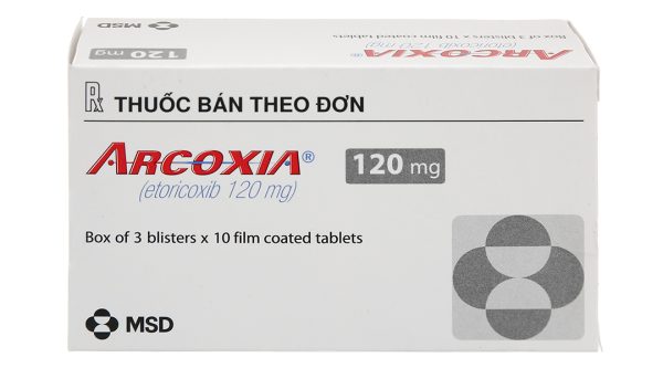 Arcoxia 120mg trị thoái hóa khớp, viêm khớp dạng thấp (3 vỉ x 10 viên)
