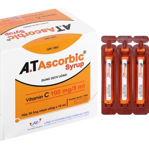 Dung dịch uống A.TAscorbic Syrup 100mg/5ml bổ sung vitamin C (30 ống x 10ml)