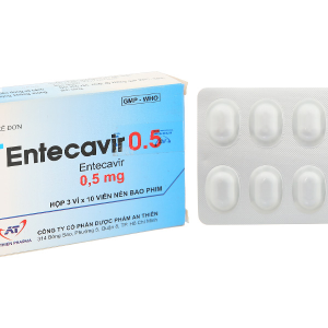 A.T Entecavir 0.5 điều trị viêm gan B mãn tính (3 vỉ x 10 viên)