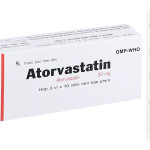 Atorvastatin TV.Pharm 20mg hỗ trợ trị tăng cholesterol máu (3 vỉ x 10 viên)