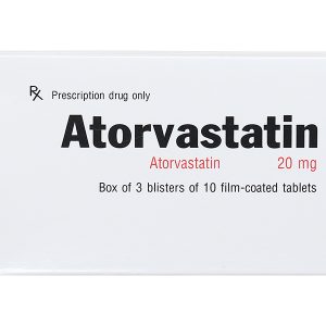 Atorvastatin TV.Pharm 20mg hỗ trợ trị tăng cholesterol máu (3 vỉ x 10 viên)