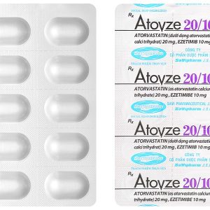 Atovze 20/10 điều trị tăng cholesterol máu (3 vỉ x 10 viên)