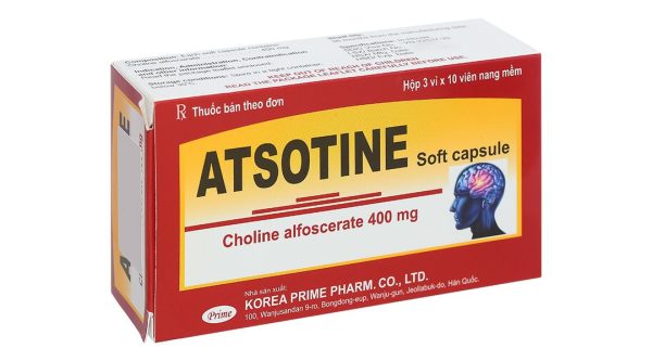 Atsotine 400mg điều trị hội chứng thoái hóa thần kinh não (3 vỉ x 10 viên)