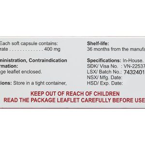 Atsotine 400mg điều trị hội chứng thoái hóa thần kinh não (3 vỉ x 10 viên)