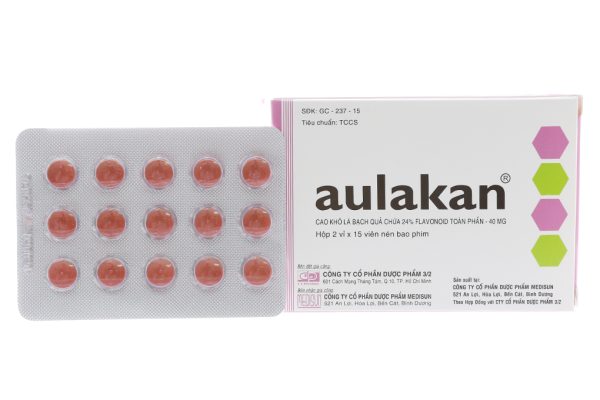 Aulakan 40mg tuần hoàn máu não, cải thiện trí nhớ (2 vỉ x 15 viên)