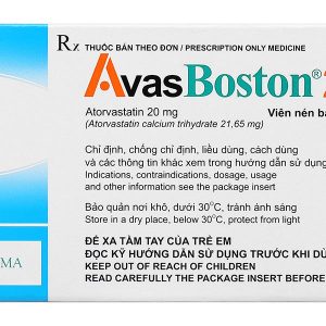 Avasboston 20 điều trị rối loạn mỡ máu (5 vỉ x 10 viên)