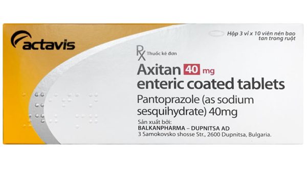 Axitan 40mg điều trị trào ngược dạ dày, thực quán (3 vỉ x 10 viên)