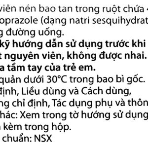 Axitan 40mg điều trị trào ngược dạ dày, thực quán (3 vỉ x 10 viên)