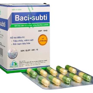 Baci-subti hỗ trợ điều trị tiêu chảy, viêm ruột, rối loạn tiêu hóa (6 vỉ x 10 viên)