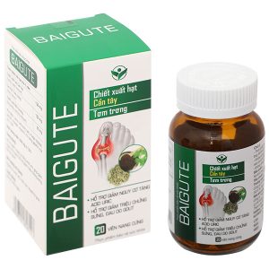 Baigute hỗ trợ cải thiện triệu chứng sưng, đau khớp do gout hộp 20 viên