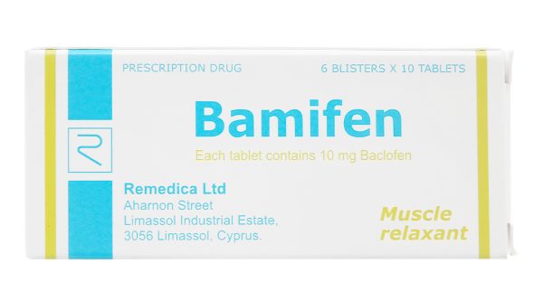 Bamifen 10mg giãn cơ, giảm co cứng cơ vân (6 vỉ x 10 viên)