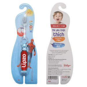 Bàn chải đánh răng cho bé 1 - 5 tuổi Lipzo Kids lông mềm vỉ 1 cây
