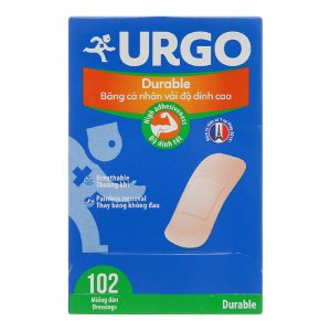Băng cá nhân vải Urgo Durable (2 x 6cm) hộp 102 miếng