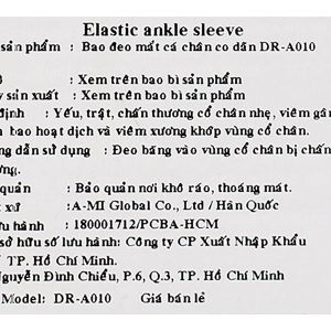 Bao đeo mắt cá chân Dr. Med DR-A010 size S